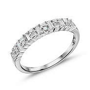 Кольцо из белого золота с дорожкой из бриллиантов (арт. К341381040б)
