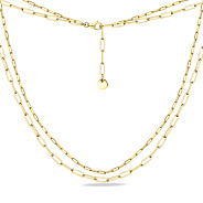 Фото Серебряное колье Trendy Style с желтым родированием (арт. 7507/2014ж)