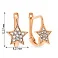 Сережки для детей «Звезды» из золота с фианитами (арт. 107980) – изображение 2