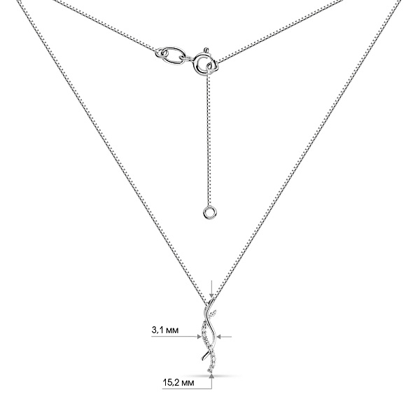 Колье из белого золота с бриллиантами (арт. Ц011428/2б) – изображение 3