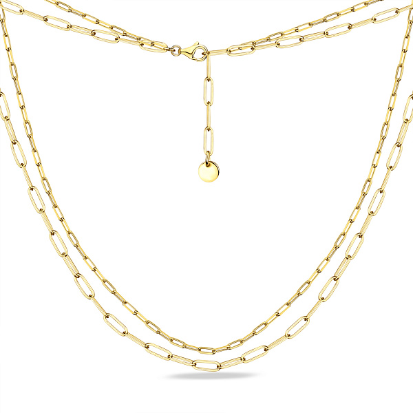 Серебряное колье Trendy Style с желтым родированием (арт. 7507/2014ж) – изображение 2