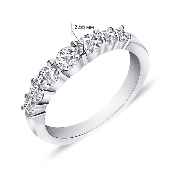 Серебряное кольцо с фианитами (арт. 7501/4563) – изображение 2