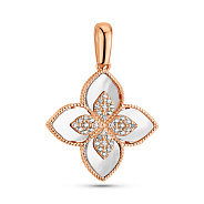 Золотой подвес с перламутром и фианитами (арт. 424888/20п)