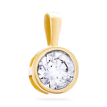 Золотая подвеска с фианитом (арт. 440427ж)