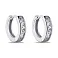 Серебряные серьги-кольца с фианитами (арт. 7502/3692/10) – изображение 1