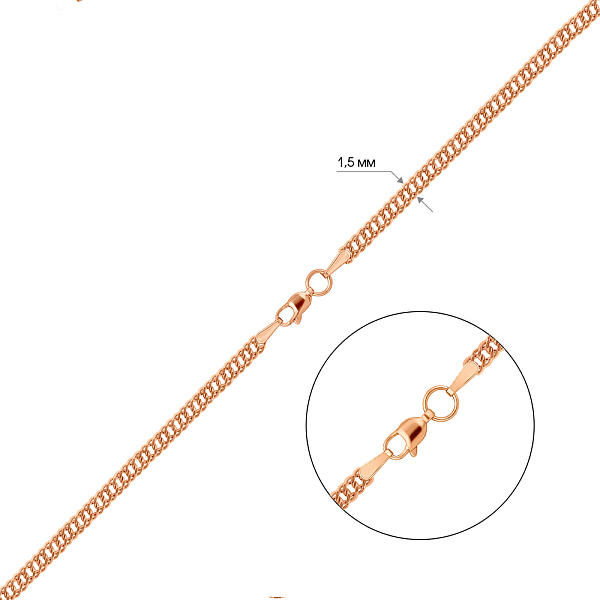 Золотий ланцюжок плетіння Ромб (арт. 303001) – зображення 2