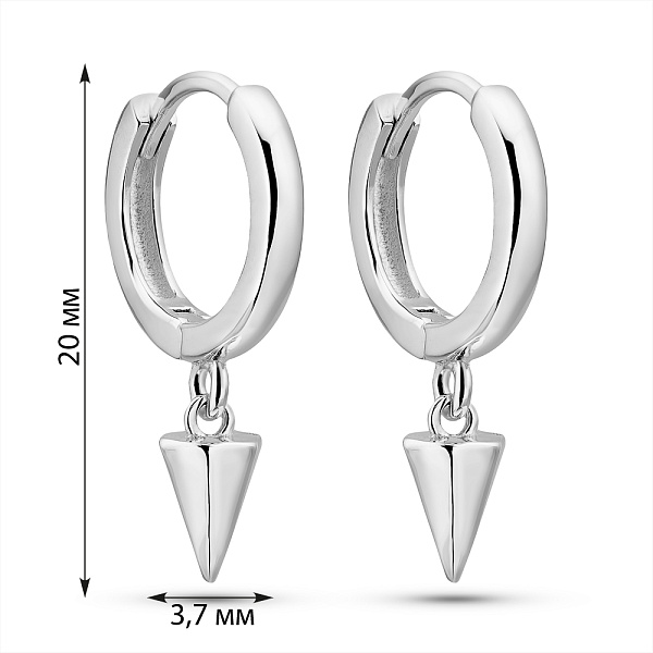 Сережки зі срібла (арт. 7502/2187240) – зображення 3