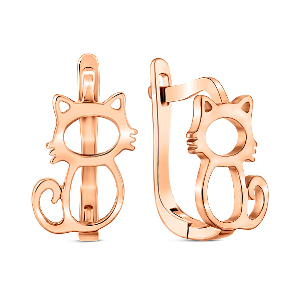 Детские золотые серьги Кошечки (арт. 1101009) – изображение 1