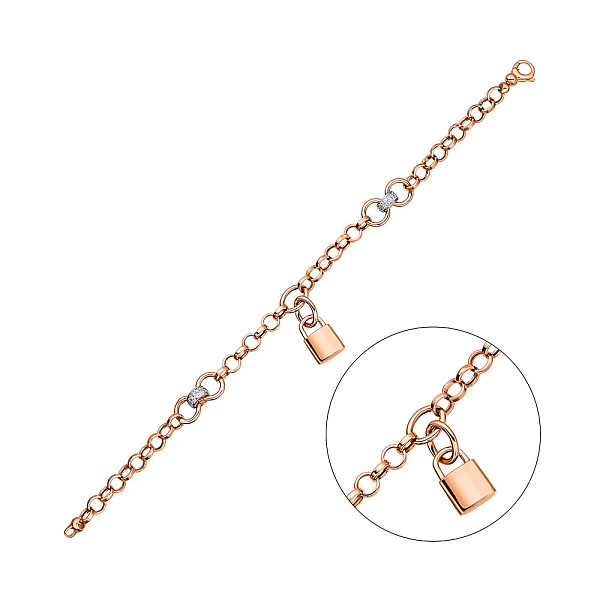 Золотий браслет з підвіскою (арт. 325324П1) – зображення 1