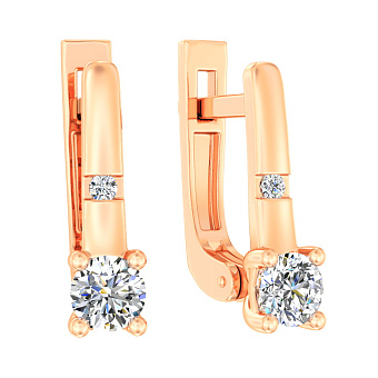 Фото Золоті сережки з фіанітами (арт. 111105)