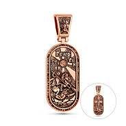 Двусторонний подвес-оберег Георгий Победоносец из золота (арт. 4401016ч)