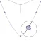 Серебряное колье Клевер с альпинитами (арт. 7507/1739аф) – изображение 1