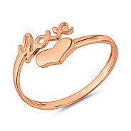 Кольцо Love из красного золота (арт. 140789)