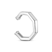 Фото Одинарна сережка-кафа з білого золота (арт. 110851бЯ)