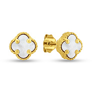 Серьги из желтого золота с перламутром (арт. 104811/7жп)