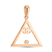 Подвес из золота в форме треугольника (арт. 424709)