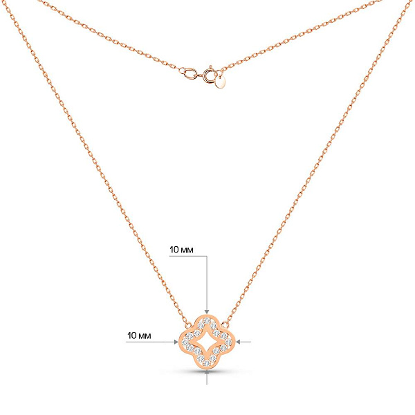 Кольє з червоного золота з діамантами (арт. Ц011578015) – зображення 6