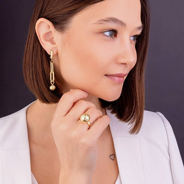 Сережки з жовтого золота Francelli (арт. 109776ж) – зображення 3