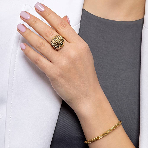 Каблучка з жовтого і білого золота Francelli (арт. 155908жб) – зображення 3