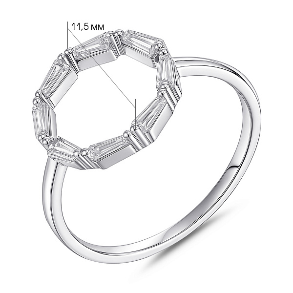 Серебряное кольцо с фианитами (арт. 7501/8218) – изображение 2