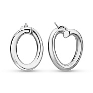 Фото Серьги-кольца из белого золота Francelli без камней (арт. е1091993/30б)