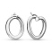 Серьги-кольца из белого золота Francelli без камней (арт. е1091993/30б) – изображение 1