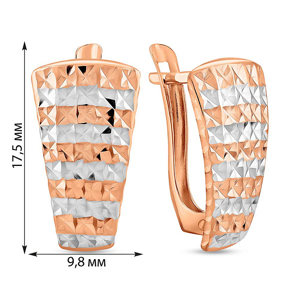Золотые серьги без камней (арт. 120529) – изображение 3