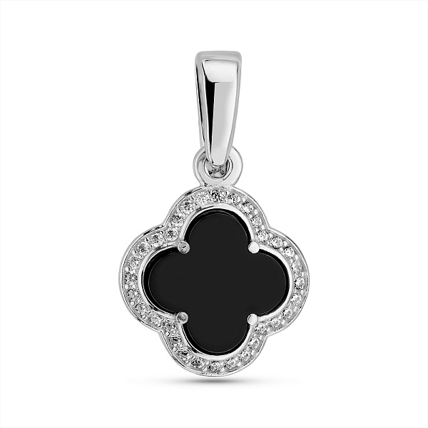 Серебряный подвес с ониксом (арт. 7503/2154/15о) – изображение 1