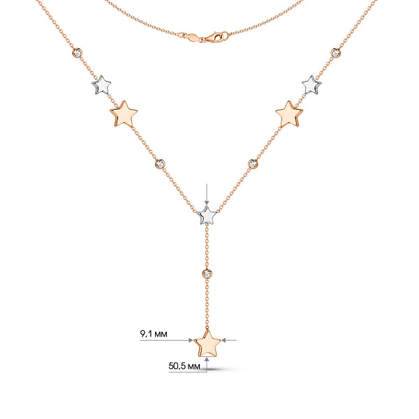 Золоте кольє з фіанітами (арт. 352657кб) – зображення 4