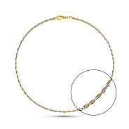 Кольє Francelli з жовтого і білого золота (арт. 352923жб)