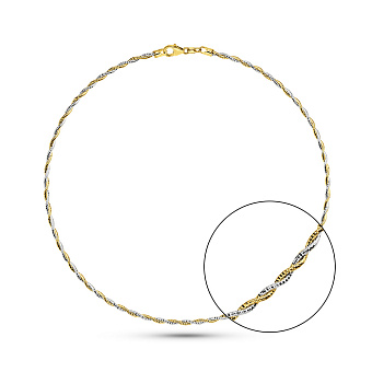 Фото Колье Francelli из желтого и белого золота (арт. 352923жб)