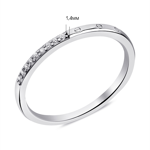 Серебряное кольцо с фианитами (арт. 7501/6878) – изображение 2