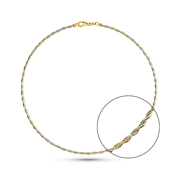 Кольє Francelli з жовтого і білого золота (арт. 352923жб) – зображення 1