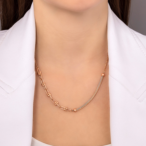 Кольє з червоного і білого золота (арт. 352894кб) – зображення 3