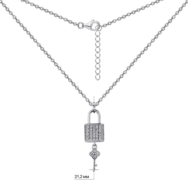 Колье из серебра с фианитами (арт. 7507/1825) – изображение 3