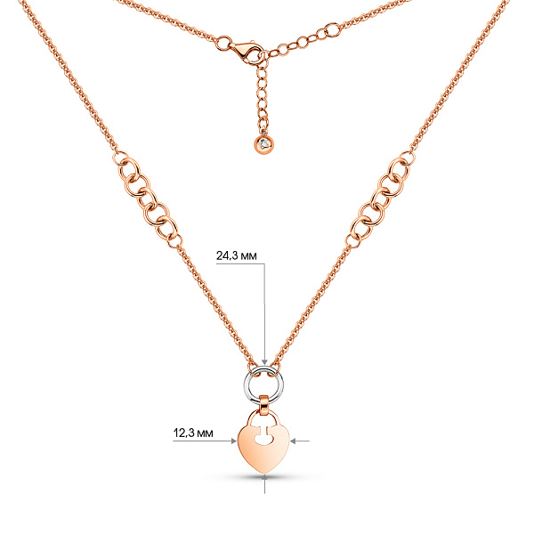 Кольє з червоного і білого золота (арт. 352435кб) – зображення 6