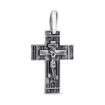 Фото Серебряный крестик с чернением (арт. 7904/7468.10)