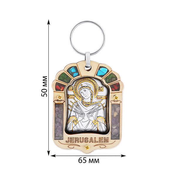 Икона Благословение Семистрельная (50х65 мм) (арт. PI-0/006 G) – изображение 2