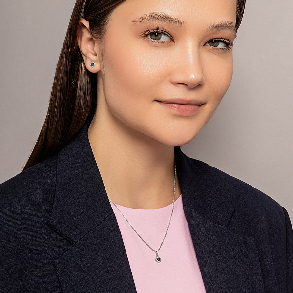 Золотий кулон з діамантами (арт. 3192121202ч) – зображення 4