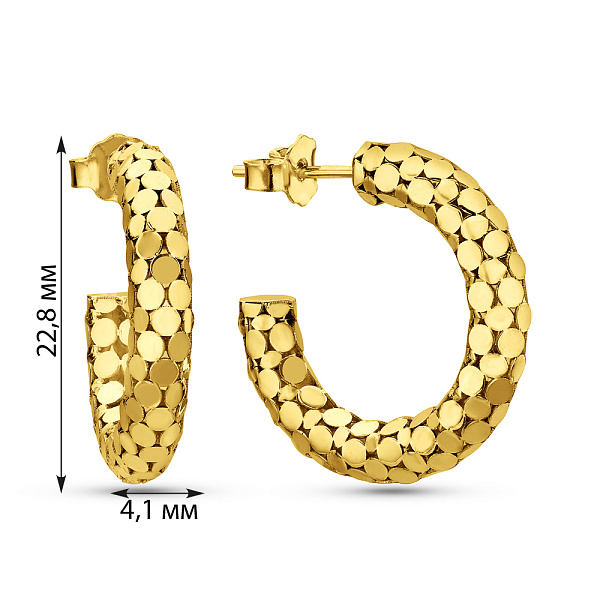 Серьги Francelli из желтого золота (арт. 1091675ж) – изображение 4