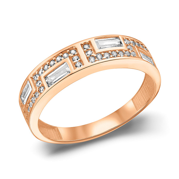 Золотое кольцо с фианитами (арт. 156422) – изображение 1