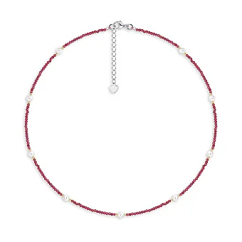 Намисто з перлин і граната (арт. 9016/602жб)