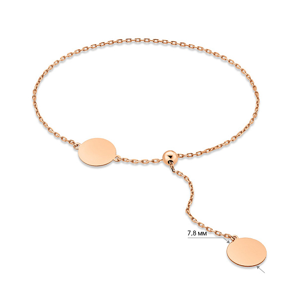 Золотий браслет FLY с монетками (арт. 326809/8) – изображение 4