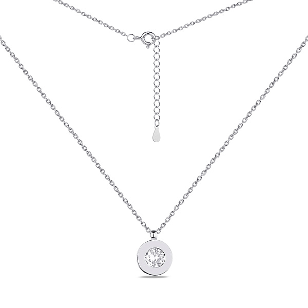 Срібне кольє з фіанітом (арт. 7507/1755) – зображення 2