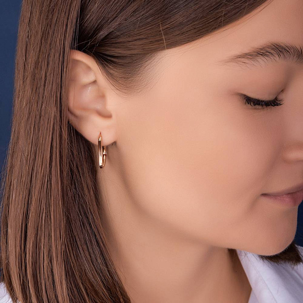 Сережки з червоного золота (арт. 1091155/20) – зображення 2