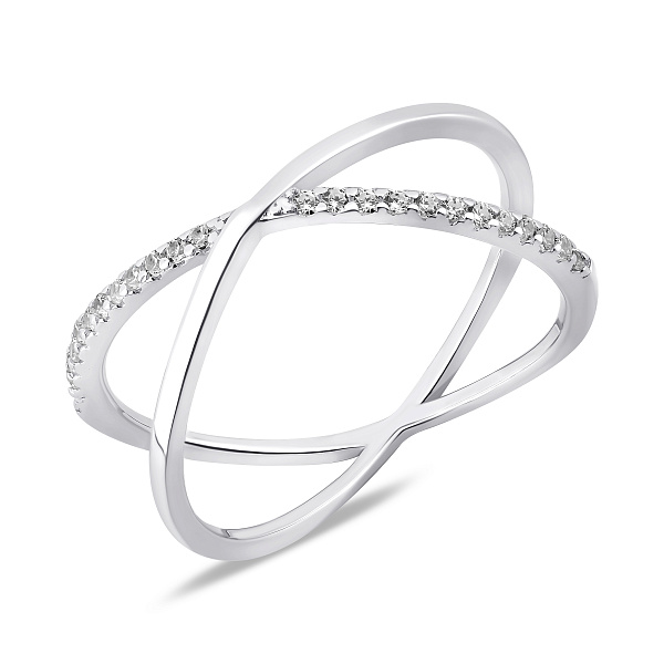 Серебряное кольцо с дорожкой из фианитов (арт. 7501/8545) – изображение 1