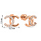 Золоті сережки пусети з фіанітами (арт. 110318)