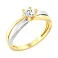 Золотое кольцо с фианитом (арт. 141053ж) – изображение 1