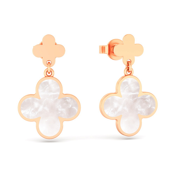 Серьги-пусеты из красного золота с эмалью (арт. 111207еп) – изображение 1