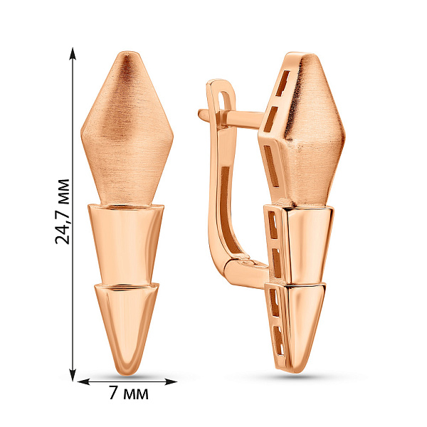 Серьги Змея из красного золота (арт. 109220м) – изображение 3